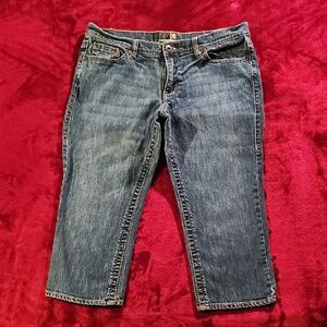 NY & Company Platinum Blue Cropped Ankle Jeans with Relaxed Fit Size 14